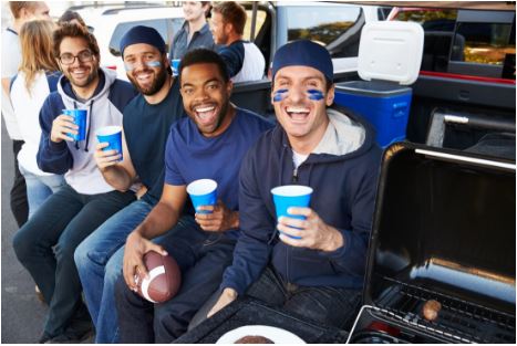Tailgating at the Green Bay Packers game on a Party Bus