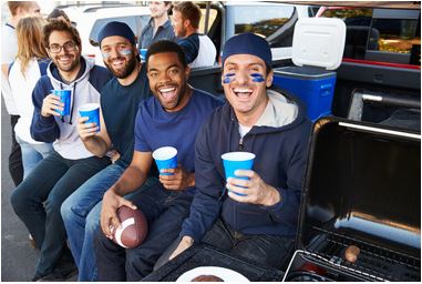 Tailgating party bus